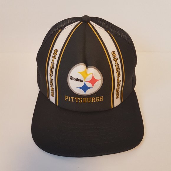 Vintage 1980s NFL Pittsburgh Steelers Hat NEW ERA DUPONT Licensed Trucker Hat - Picture 10 of 14